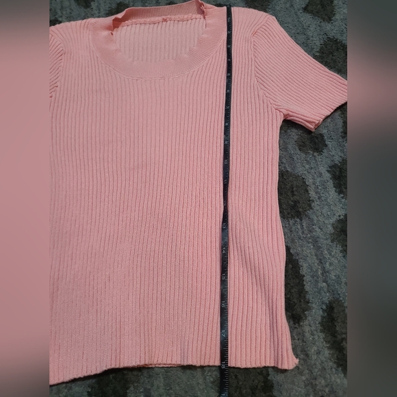Light Pink Ribbed Tee sz S - Picture 6 of 6
